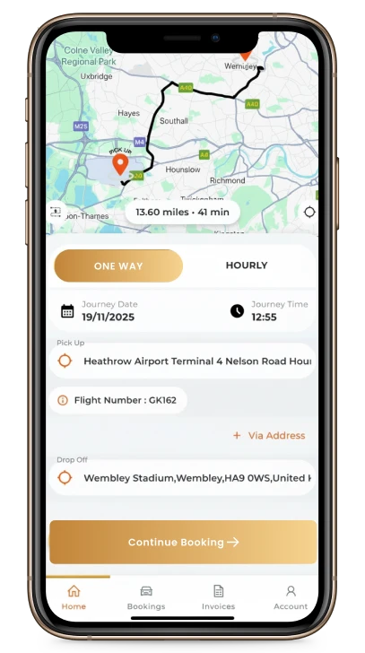 VIP Chauffeurs mobile booking app