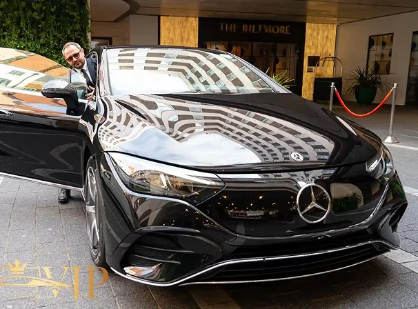 Mercedes EQE chauffeur UK luxury electric executive vehicle for private travel