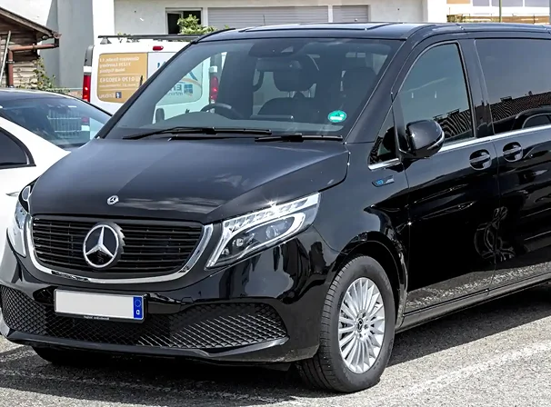 Mercedes EQV chauffeur UK luxury electric vehicle for group and VIP travel