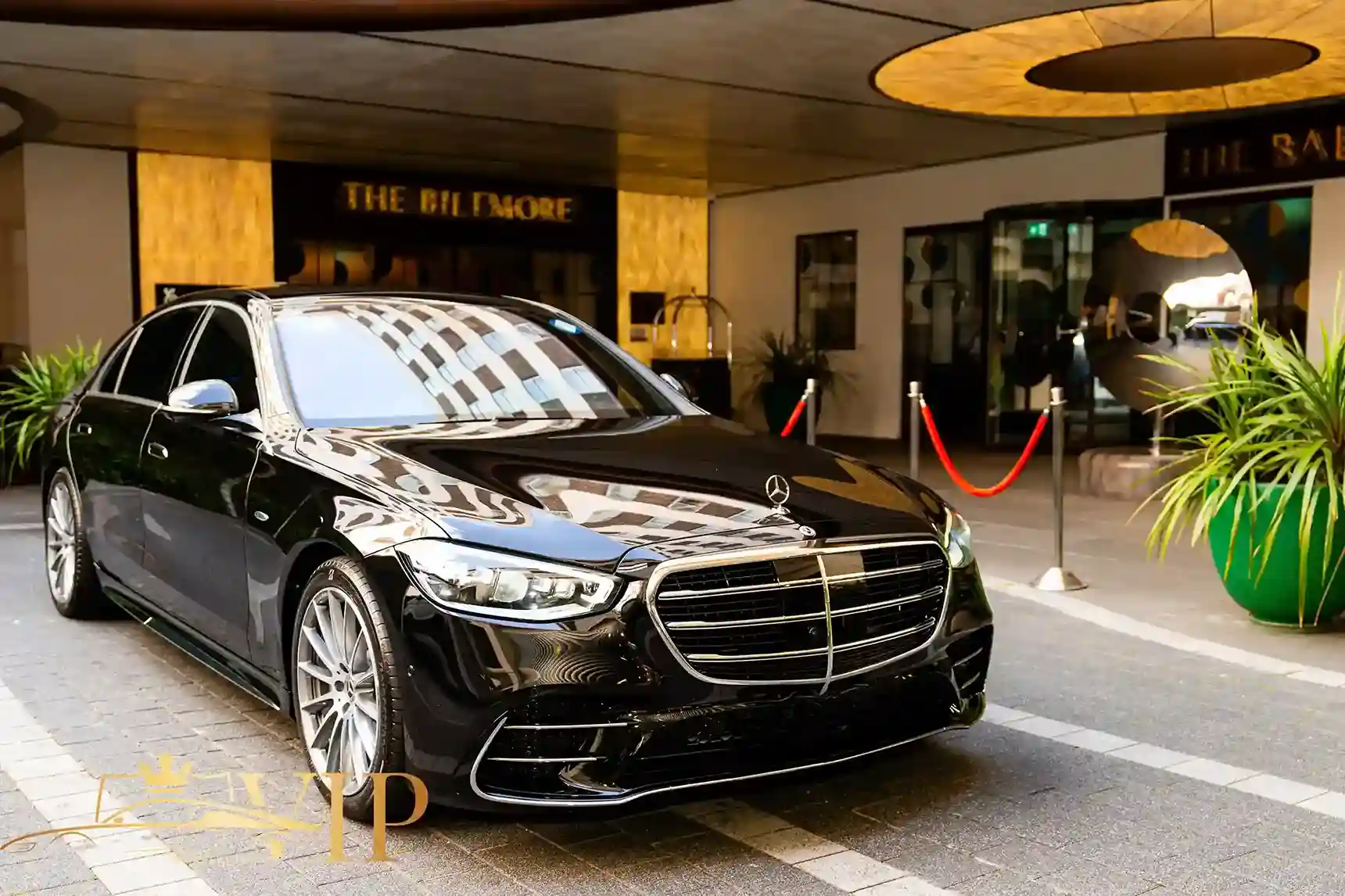 Luxury chauffeur car on a UK road