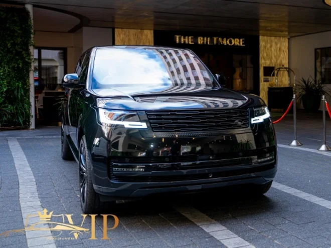 Luxury chauffeur car on a UK road